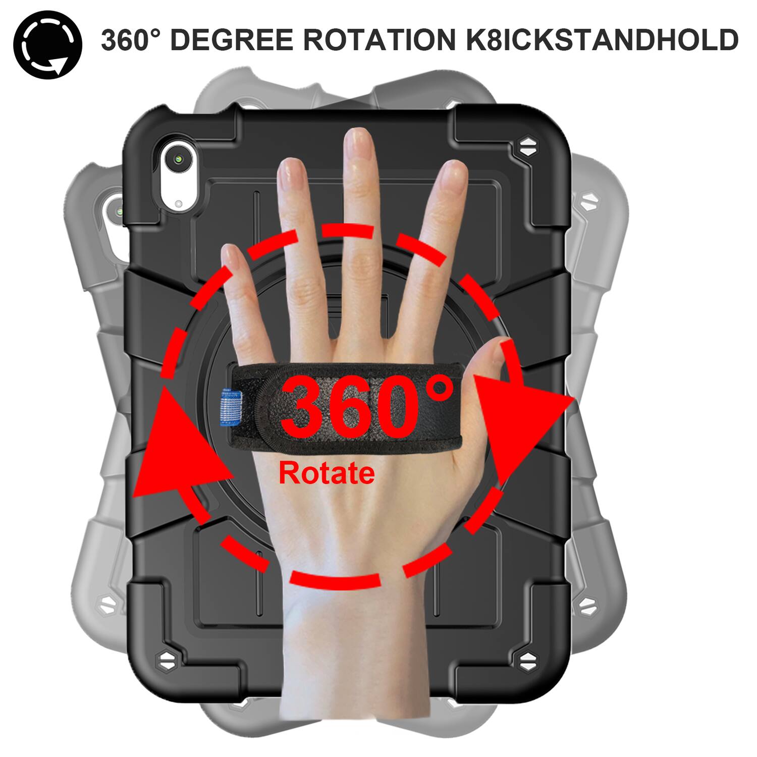 360° DEGREE ROTATION K8ICKSTANDHOLD

360°
Rotate
