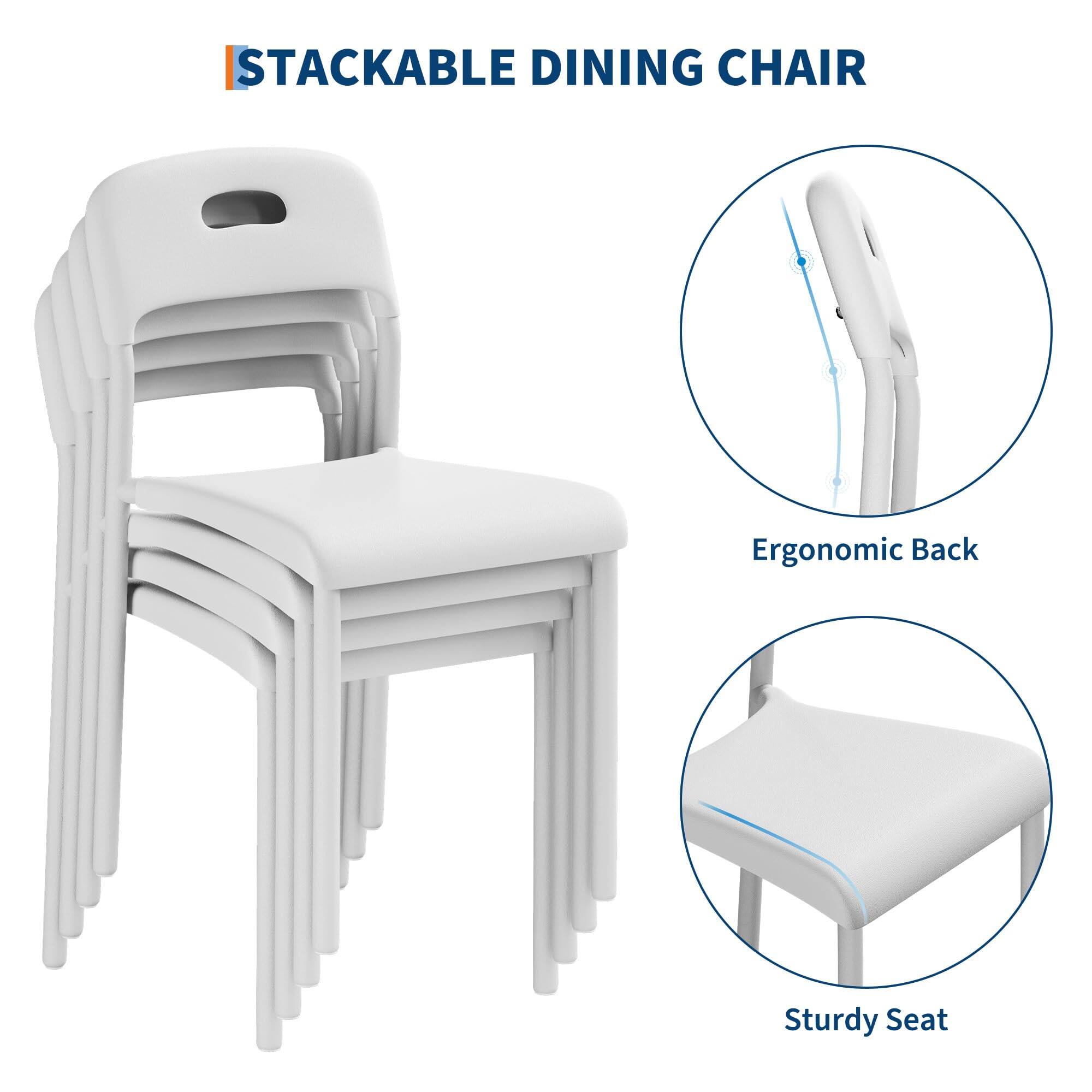STACKABLE DINING CHAIR

- Ergonomic Back
- Sturdy Seat
