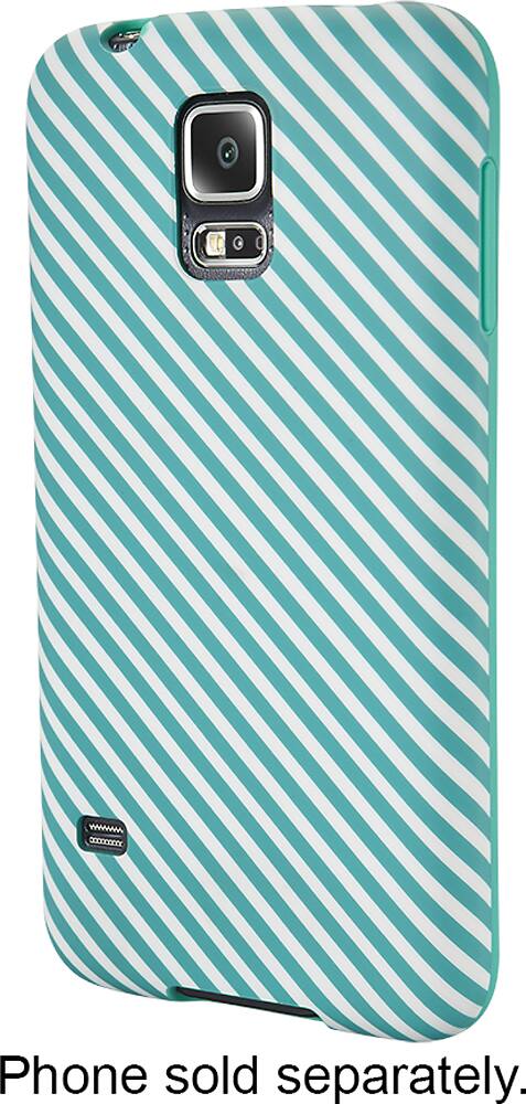 Front. Dynex™ - Case for Samsung Galaxy S 5 Cell Phones - Green, White.