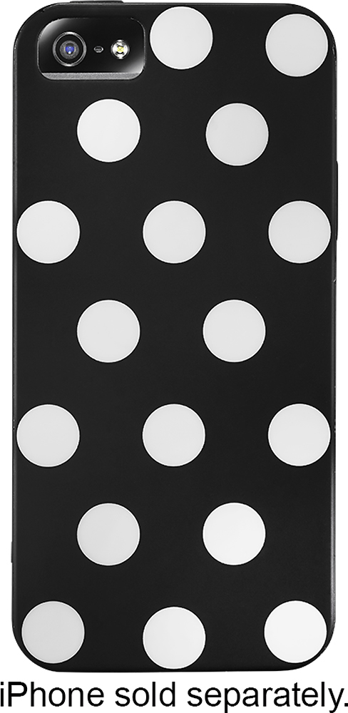 Best Buy: Dynex™ Polka Dot Case for Apple® iPhone® 5 and 5s Black ...