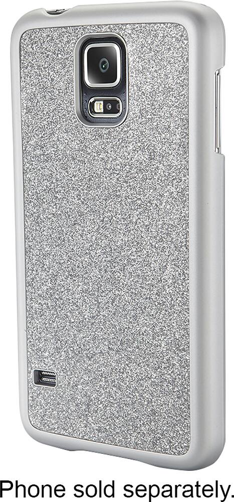 Front. Dynex™ - Case for Samsung Galaxy S 5 Cell Phones - Silver.