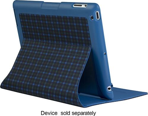 Front. Speck - Burton FitFolio Case for Apple® iPad® 2nd-, 3rd- and 4th-Generation - Blue.