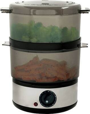 Trademark - 4-Quart Food Steamer - Silver