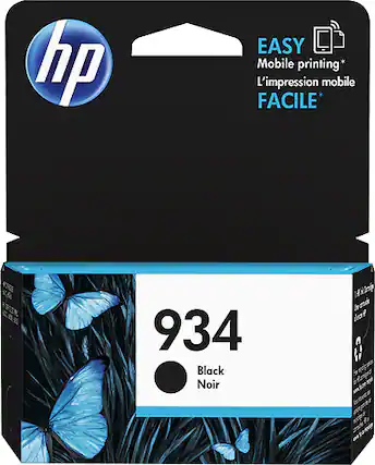 Front. HP - 934 Ink Cartridge - Black.