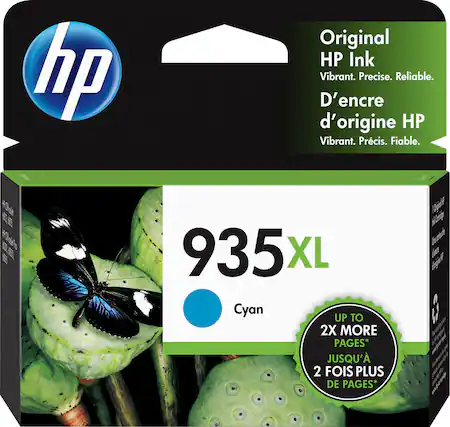 Front. HP - 935XL High-Yield Ink Cartridge - Cyan.