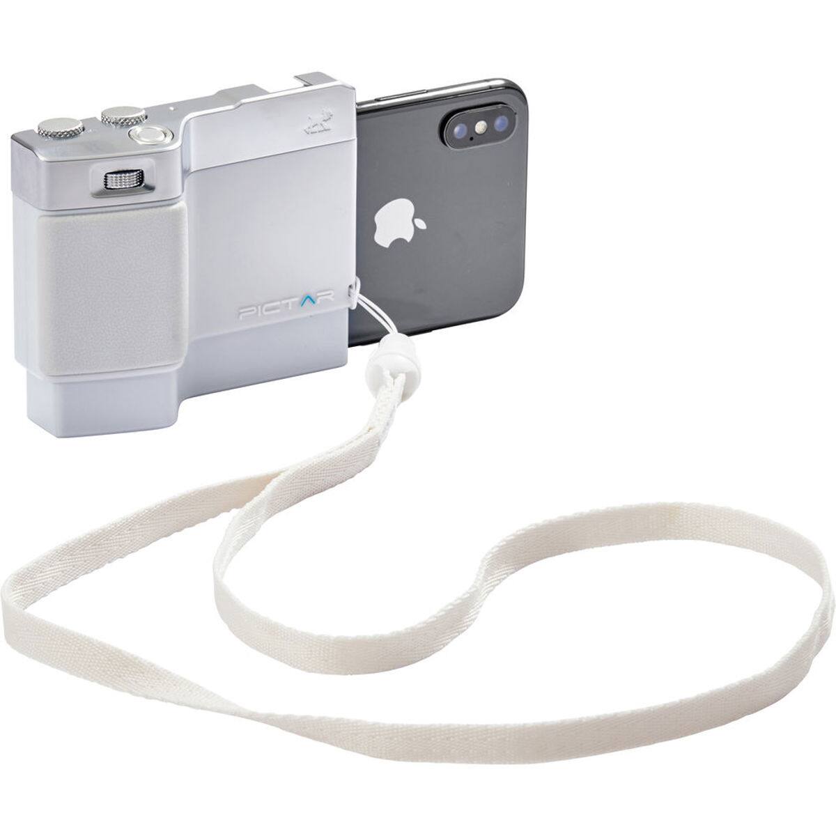 Alt View 3. Pictar - Pictar Smart Grip for Smartphones, Smokey White.