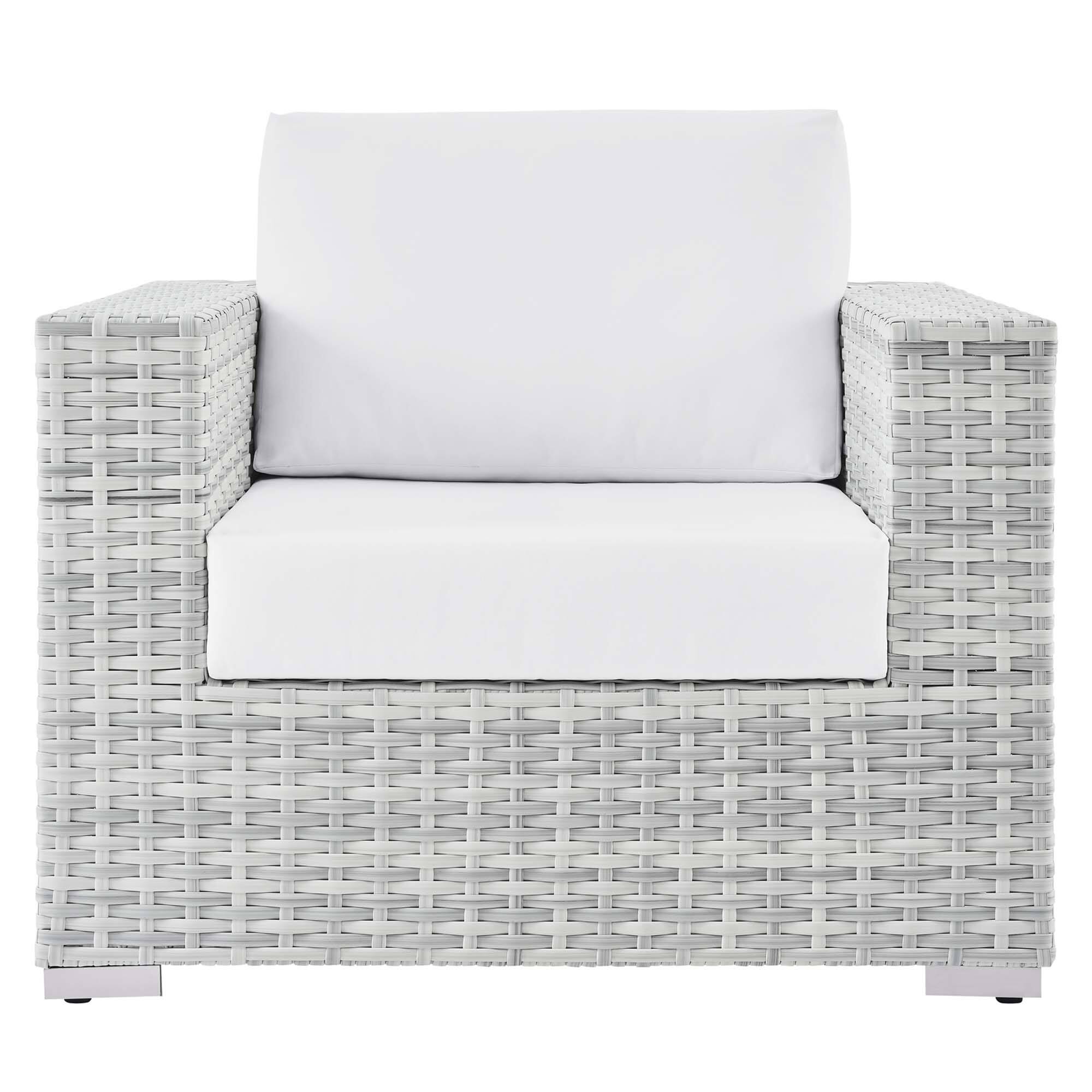 Alt View 4. Modway - Convene Outdoor Patio Armchair by Modway - Light Gray White.