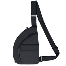 Wikistore - Anti Theft Sling Bag Crossbody Chest Bag for Women Men Travel Lightweight Waterproof - Black