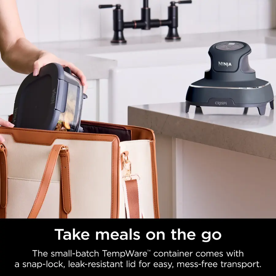 The small-batch TempWare container comes with a snap-lock, leak-resistant lid for easy, mess-free transport.