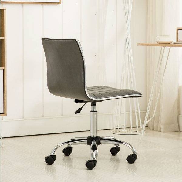 Back. Hivvago - Heavy Duty Gray Channel-Tufted Conference Chair - Gray.