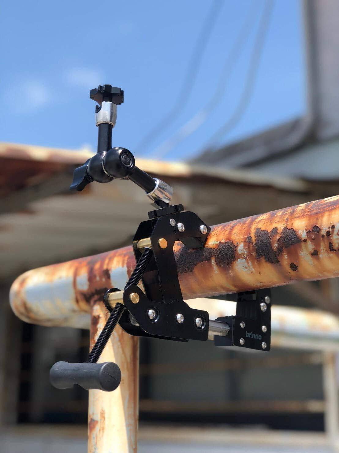 Alt View 3. Brinno - ACC1000P Heavy-Duty Camera Clamp with Magic Arm and Extension Poles.