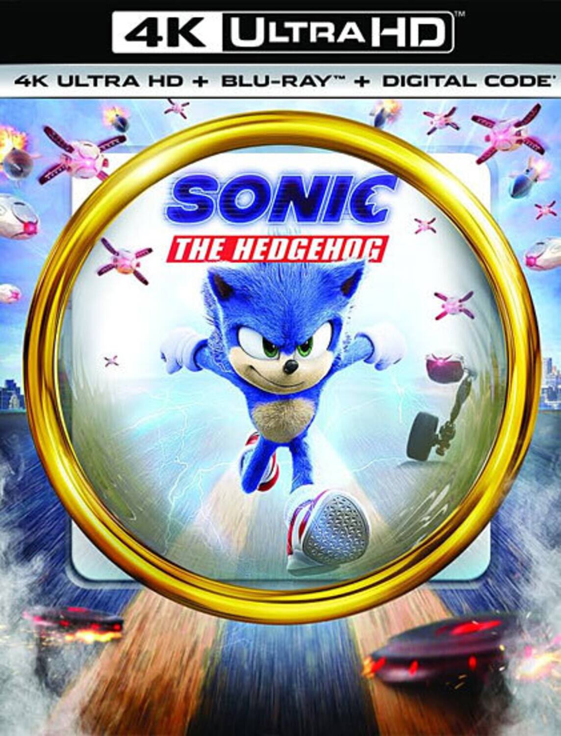 Alt View 1. Sonic the Hedgehog (Steelbook)   - 4K Blu-Ray.
