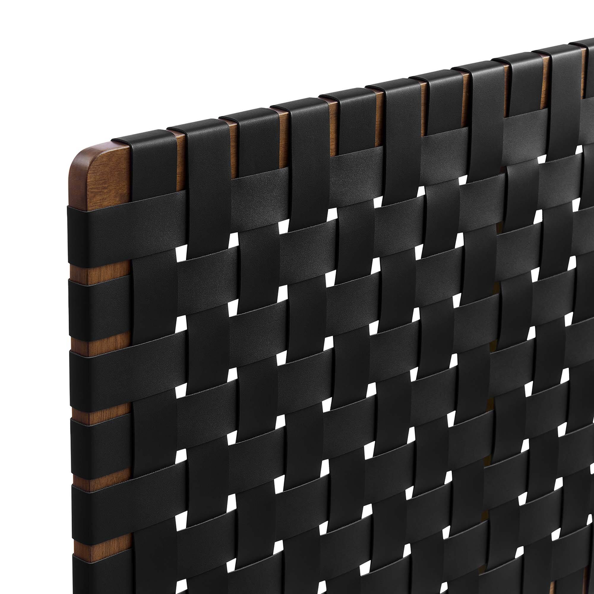 Alt View 2. Modway - Sparta Weave Vegan Leather Full Headboard by Modway - Black.