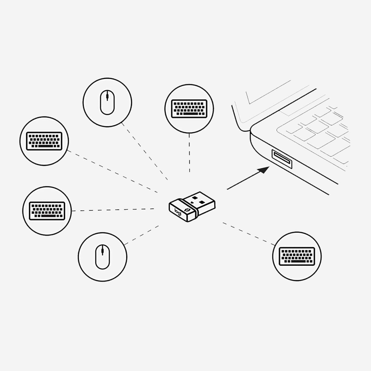 Alt View 13. Logitech - Logi Bolt USB Receiver - Black.