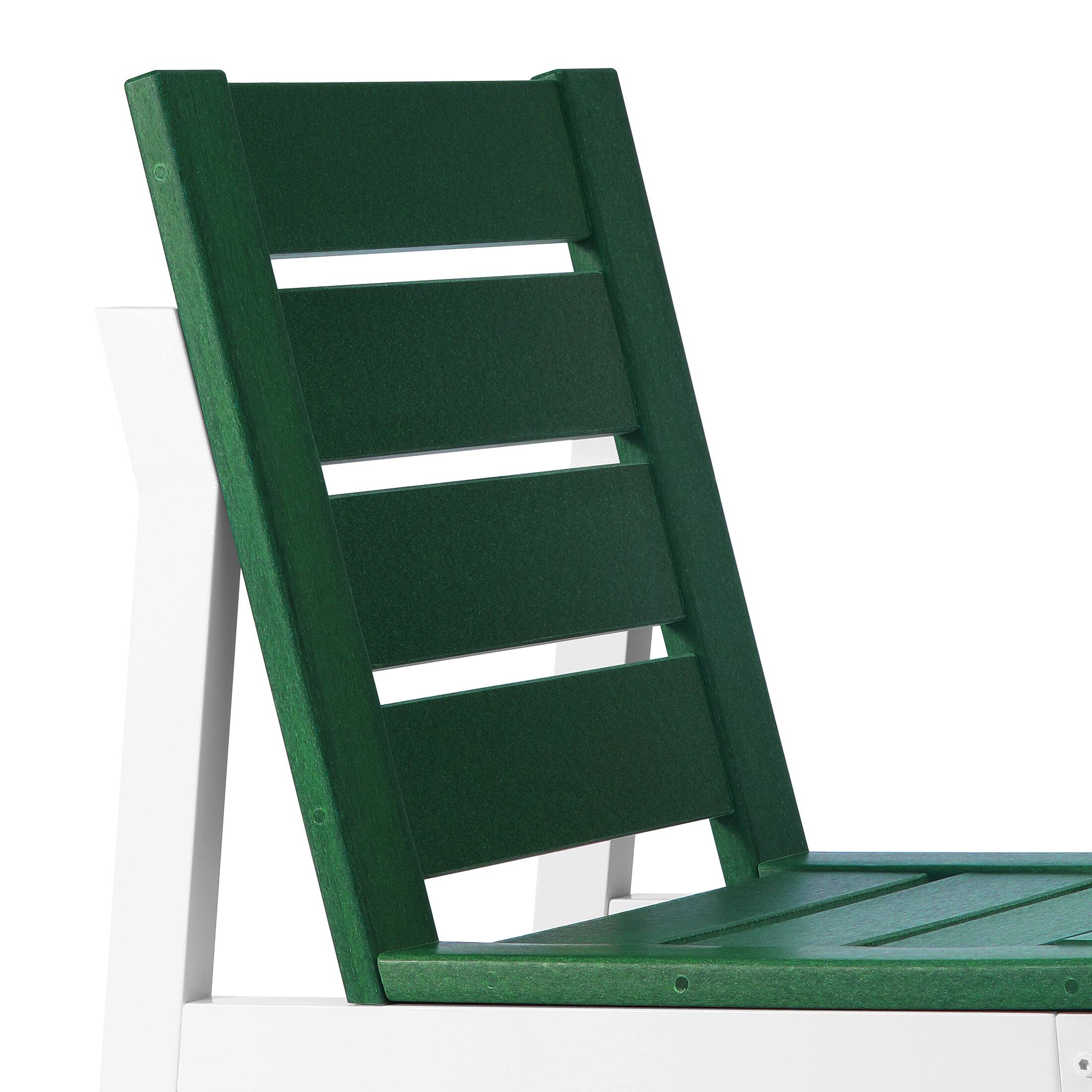 Alt View 2. WestinTrends - WestinTrends Cape May HDPE Outdoor Patio Dining Side Chair - Dark Green.
