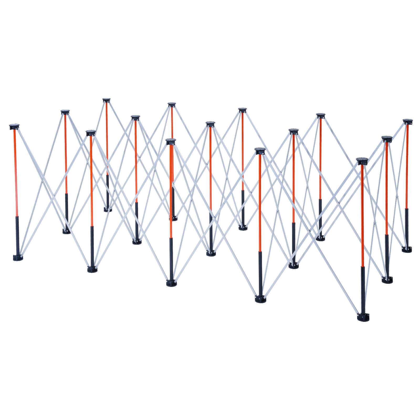 Alt View 5. VEVOR - Portable Folding Workstand, 8.02 x 4.12 ft Collapsible Workbench, 6000 lbs Weight Capacity - Orange.