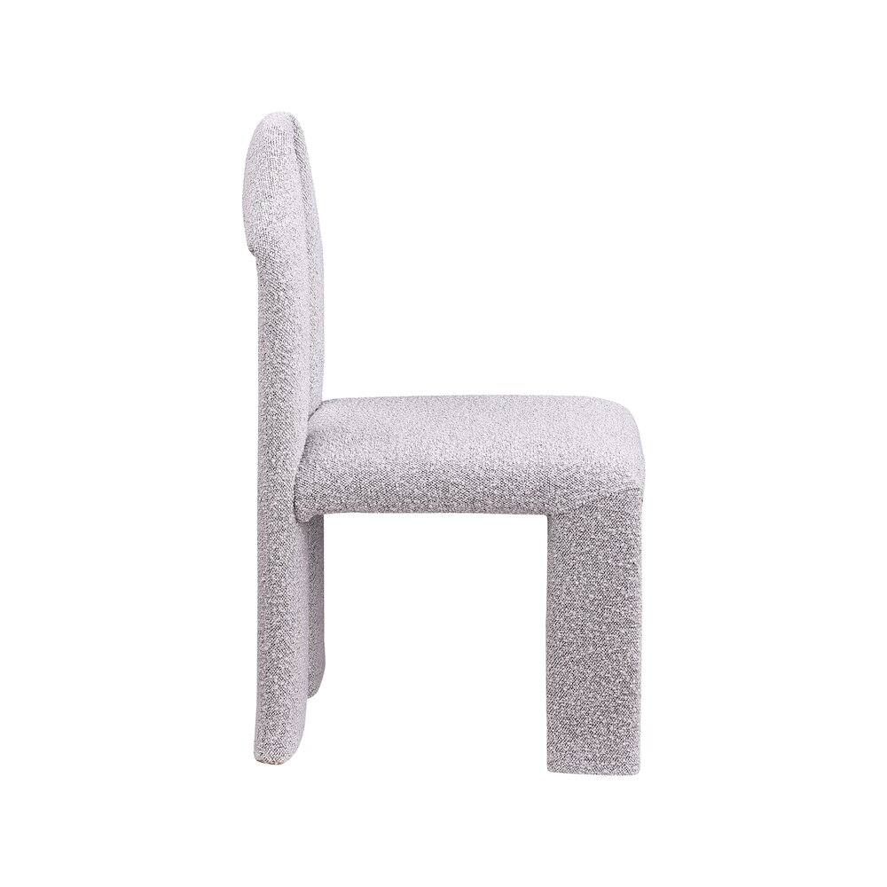 Alt View 2. Meridian Furniture - Bennett Taupe Boucle Fabric Dining Chair, Set of 2 - Brown.