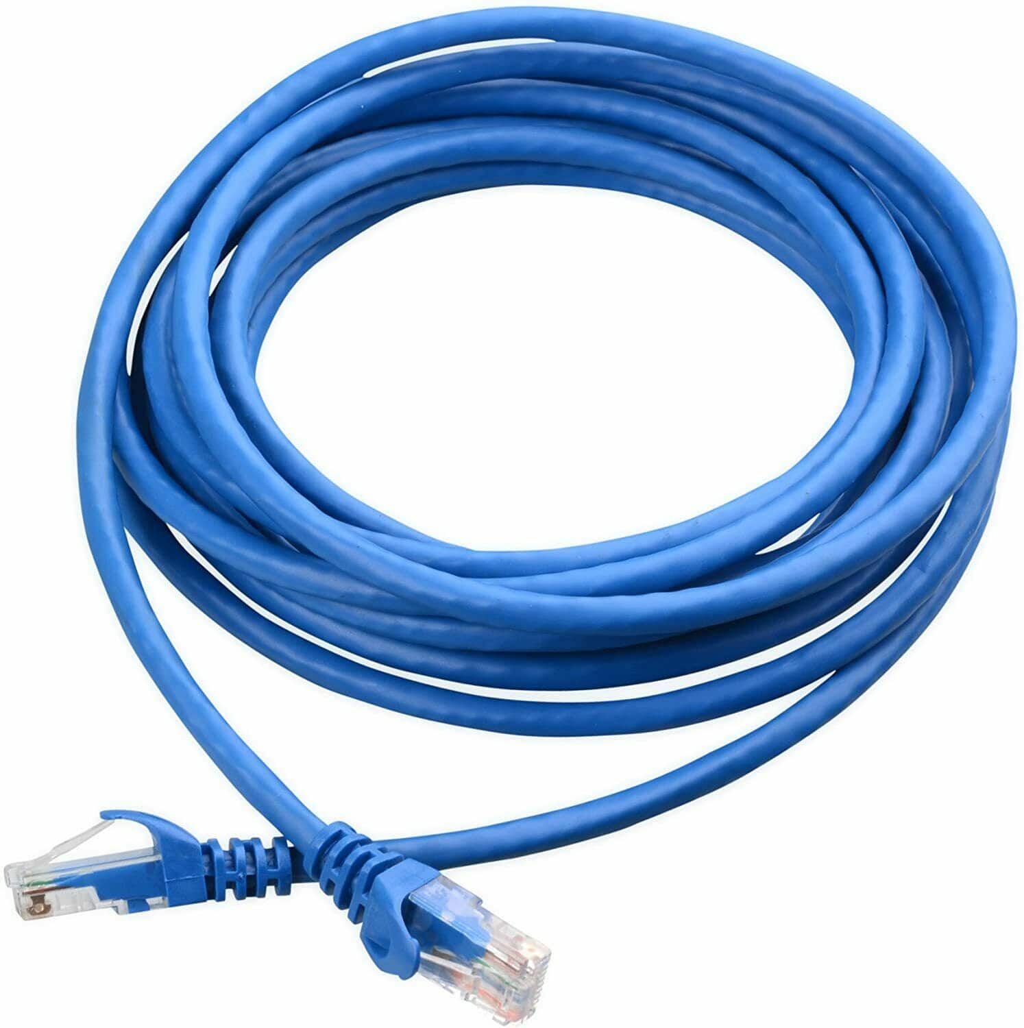 Sanoxy - CAT 6 Ethernet Cable Lan Network CAT6 Internet Modem RJ45 Patch Cord 15ft - Blue