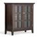 Front. Simpli Home - Acadian Low Storage Cabinet - Brunette Brown.