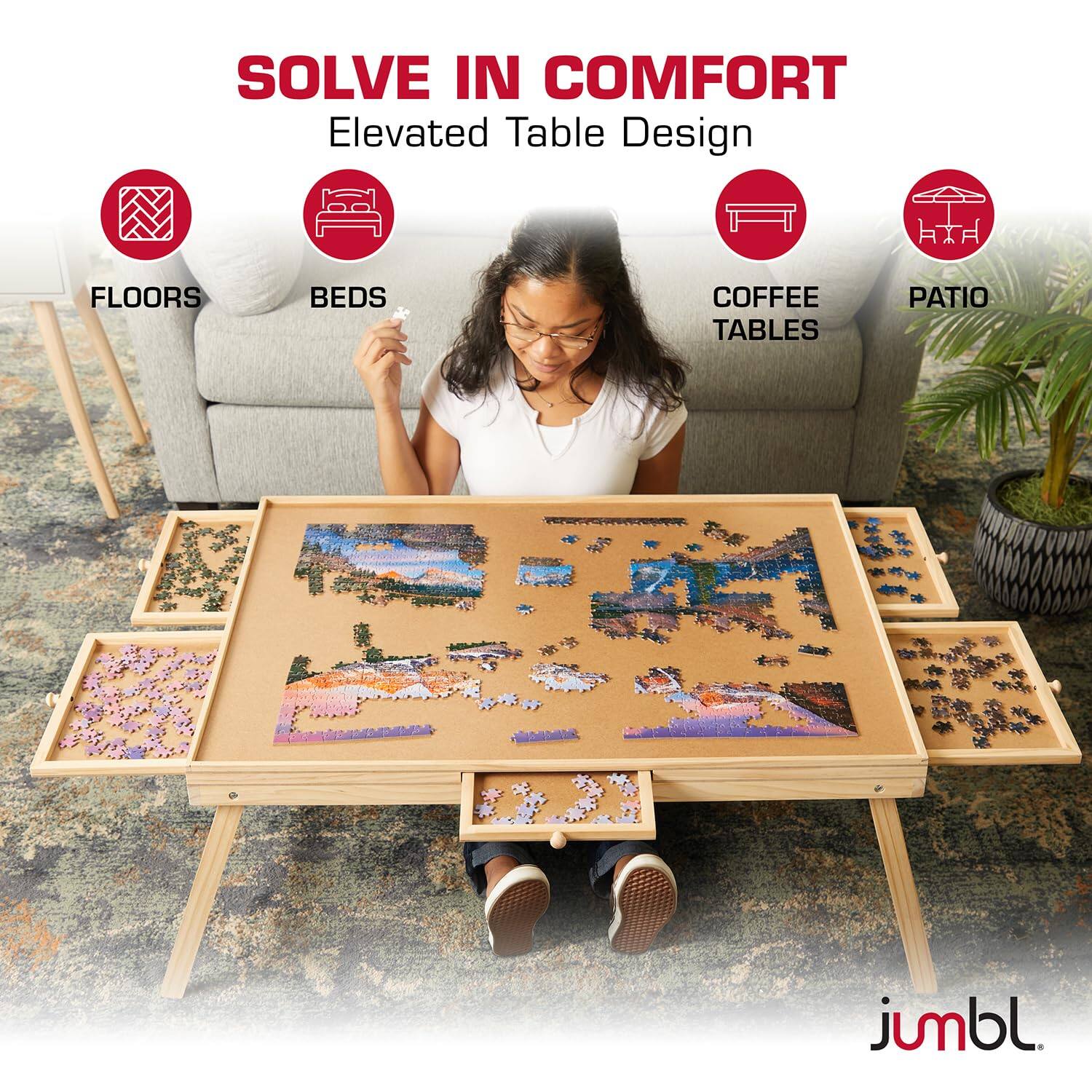 SOLVE IN COMFORT  
Elevated Table Design  

FLOORS  
BEDS  
COFFEE TABLES  
PATIO  

jumbl.