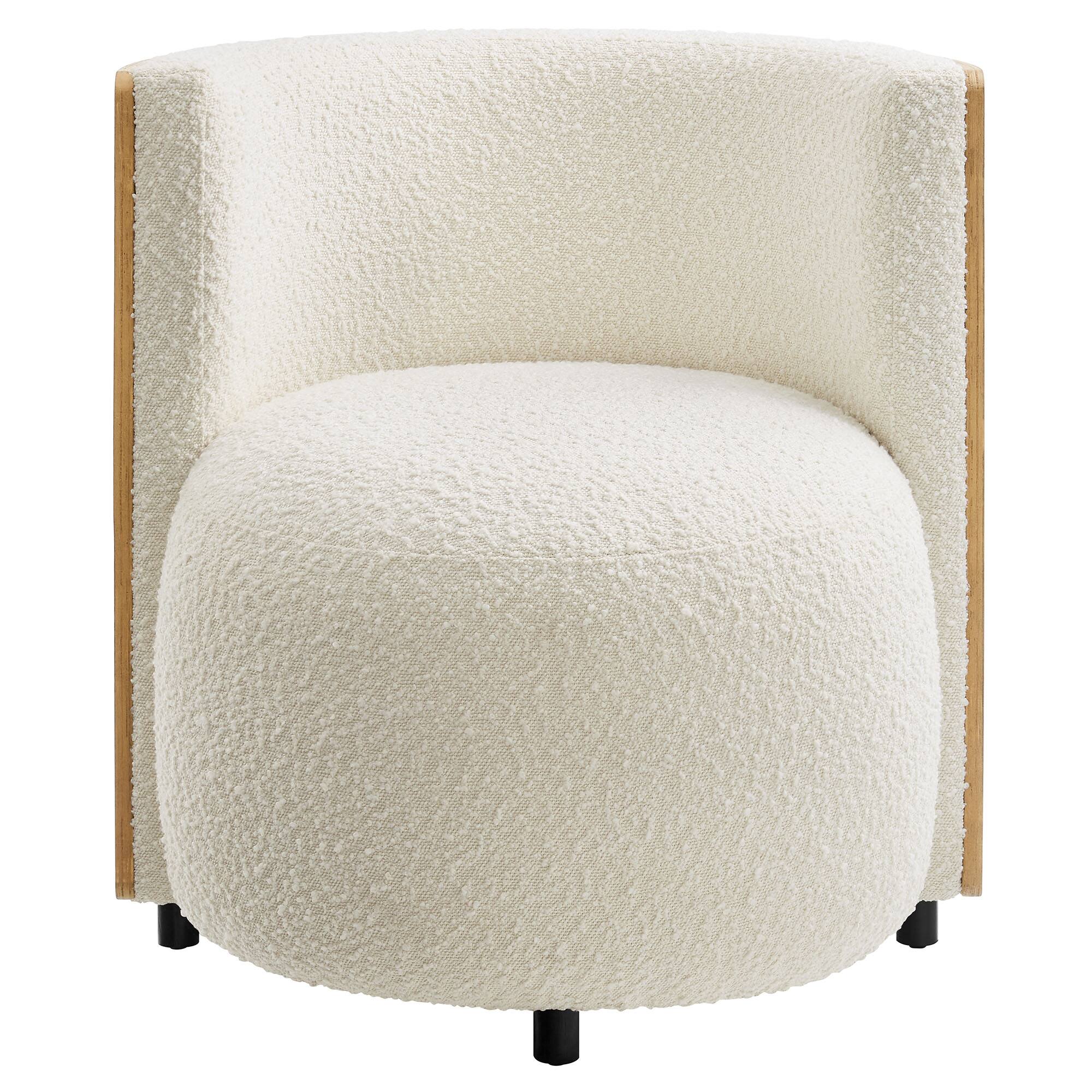 Alt View 6. Modway - Solis Boucle Accent Chair by Modway - Natural Ivory.