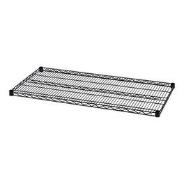 Alera - Industrial Wire Shelving Extra Wire Shelves, 48w X 24d, Black, 2 Shelves/carton - Black