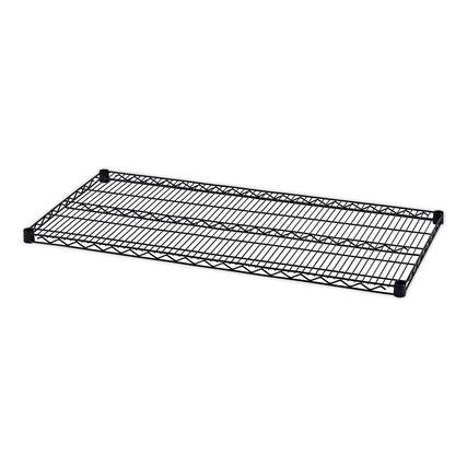 Front. Alera - Industrial Wire Shelving Extra Wire Shelves, 48w X 24d, Black, 2 Shelves/carton - Black.