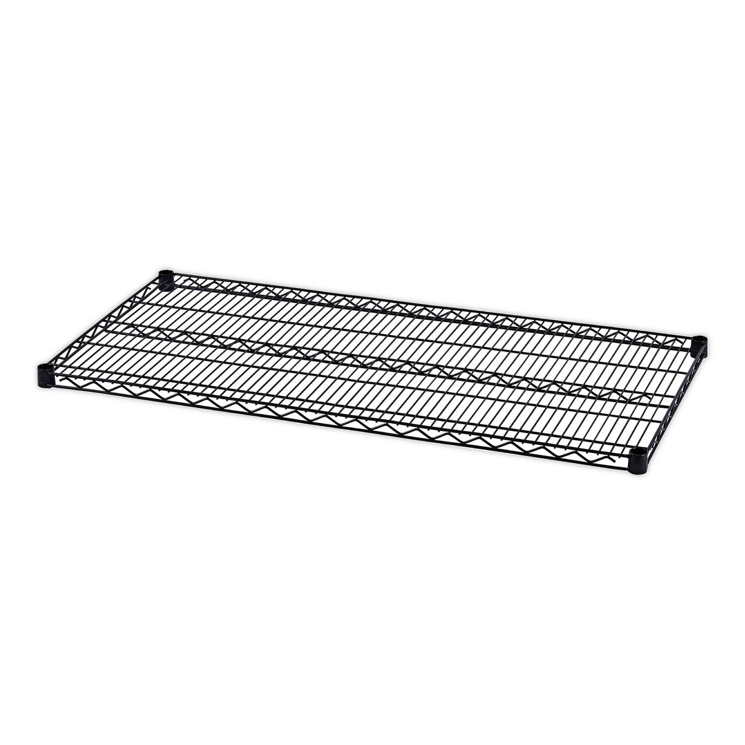 Front. Alera - Industrial Wire Shelving Extra Wire Shelves, 48w X 24d, Black, 2 Shelves/carton - Black.