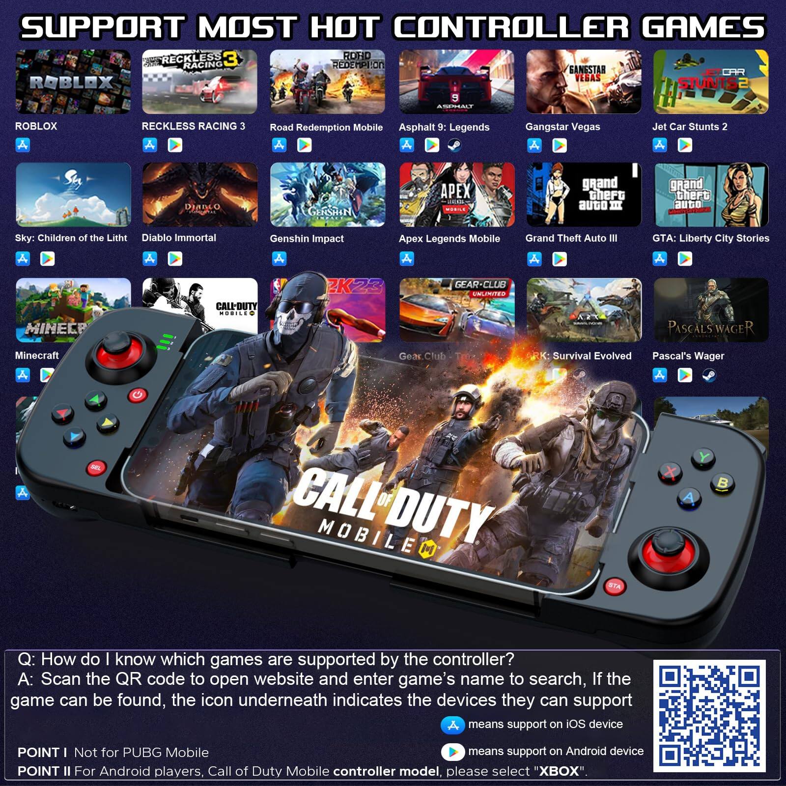 Reds Spade Mobile Game Controller Gamepad For Ios Android Pc Works With ...