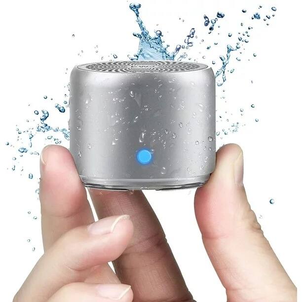 Alt View 3. Cluzine - Sports Grade Waterproof Bluetooth Speaker Compact Stainless Steel Deep Bass Clear Sound.