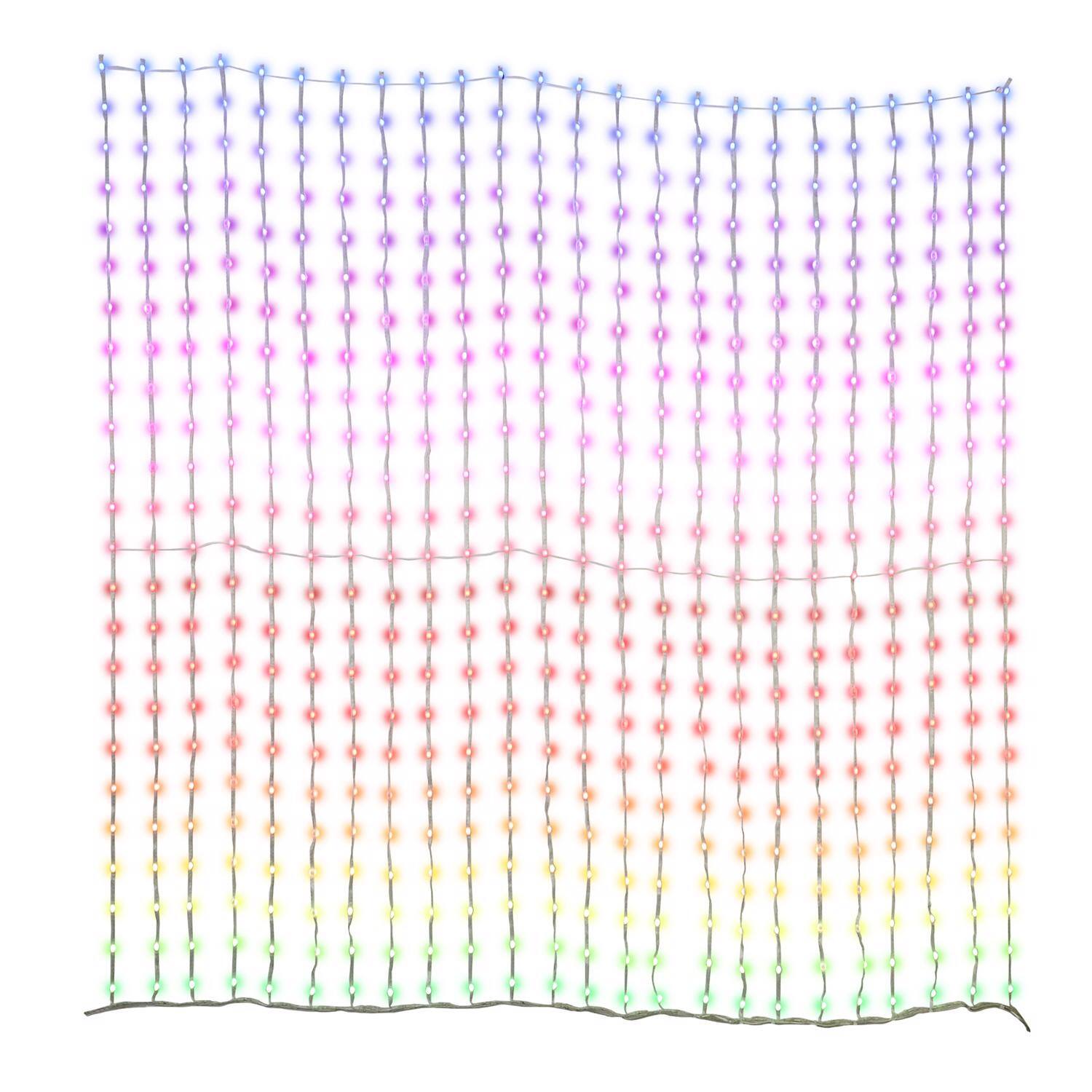 Angle. Celebrations - Celebrations LED RGB 576 ct Novelty Christmas Lights 4 ft. - Multicolored.