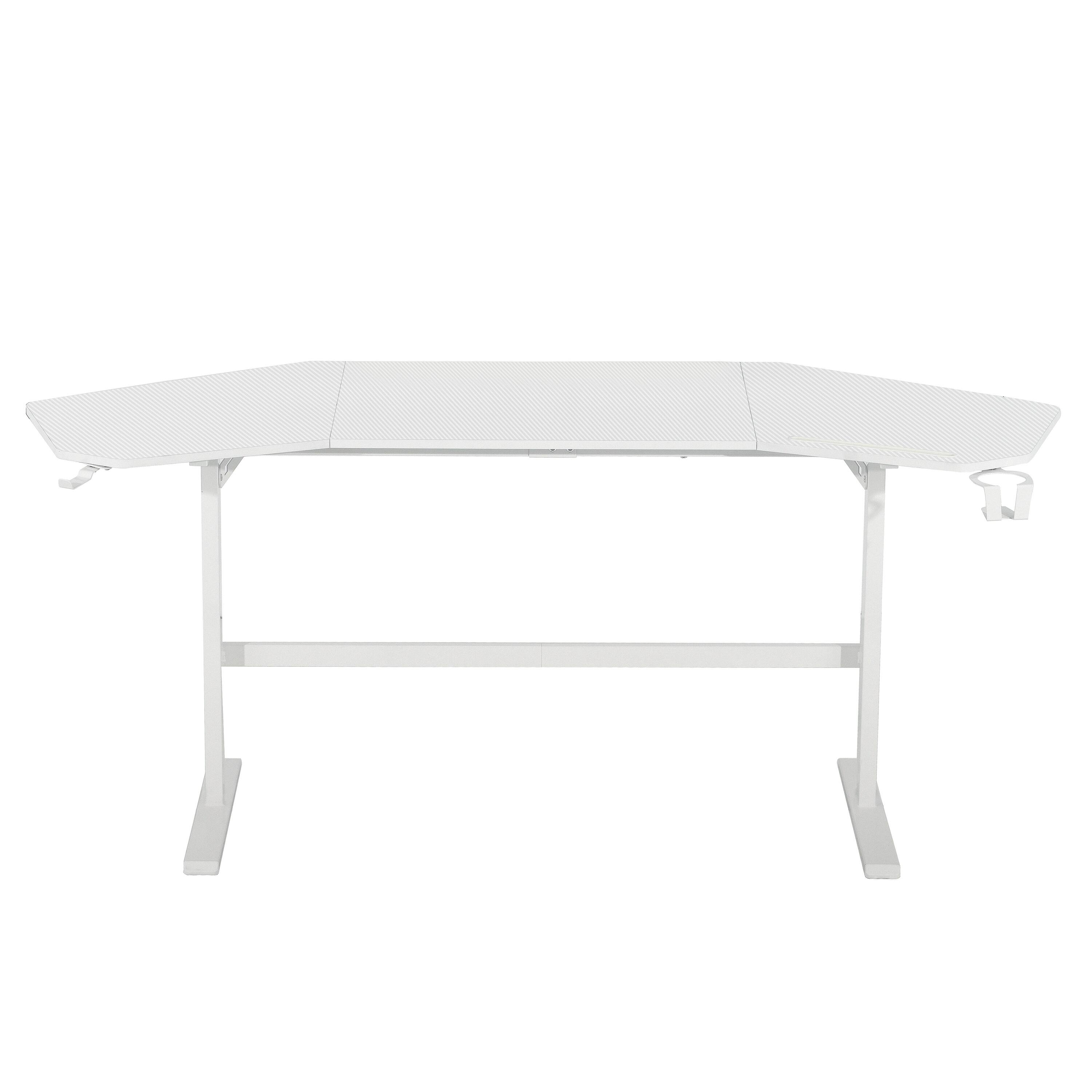Alt View 9. Techni Sport - Techni Sport Defender Gaming Desk with Shelves & Accessory Holder - 70.5"W - White - White.