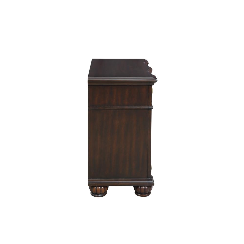 Alt View 1. New Classic Furniture - Furniture Maximus Solid Wood 3-Drawer Nightstand in Madeira - Brown.