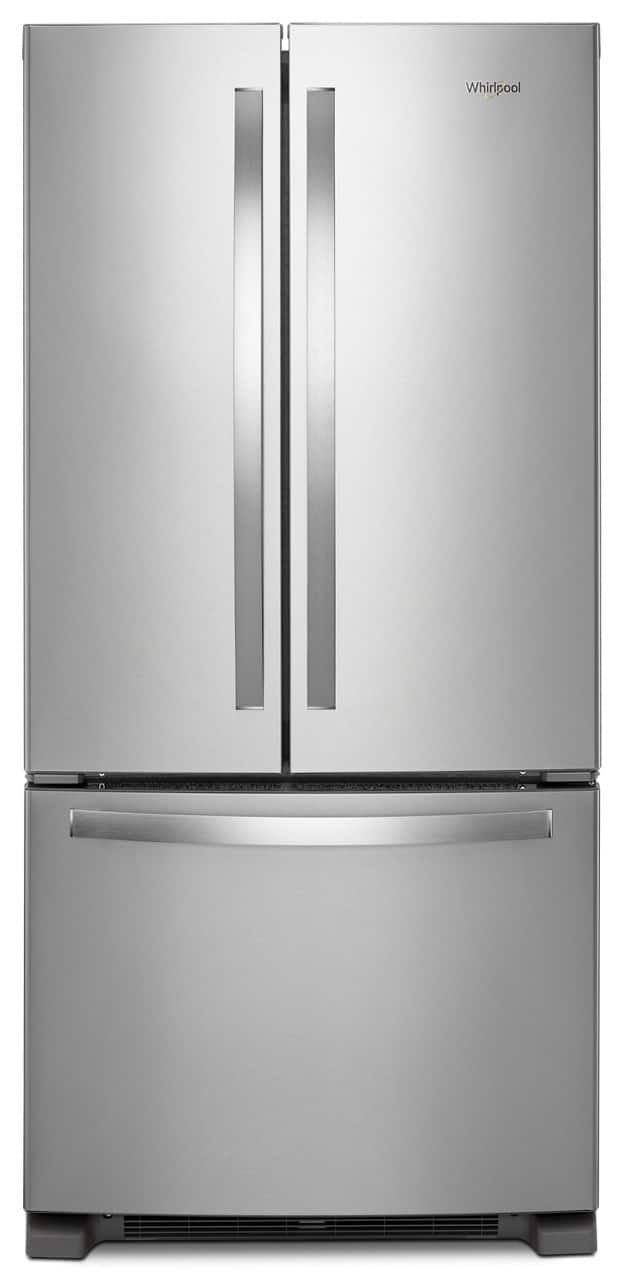 Whirlpool - 22 cu. ft. French Door Refrigerator with Humidity-Controlled Crispers - Stainless Steel