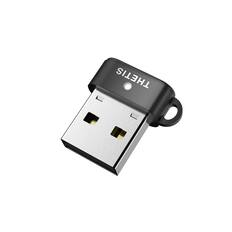 Front. THETIS - Thetis Nano-A FIDO2 Key - Ultra-Compact USB-A, Passwordless Login, FIDO Certified 2FA, 200 Passkey Slots, PC/Mac/Android - Black.
