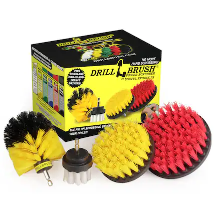 BRUSH DRILL CEES T OVS WL BRI - COM BEU I CR 2 - & DRILLBRUSH NO MORE HAND SCRUBBING! A E A COLOR HAND CHART FITS BRUSH M CORDLESS DRILL POWER SCRUBBER DRILLS AND PRODUCTS BY USEFUL IMPACT DRIVERSI - M Se - CltrE Oti Ta B Soep E CA N E 1 L . S CLRMIT E NS SRL 203 SCRUBBING BRUSH THE NYLON YOUR DRILL!!! RILLBRUSH