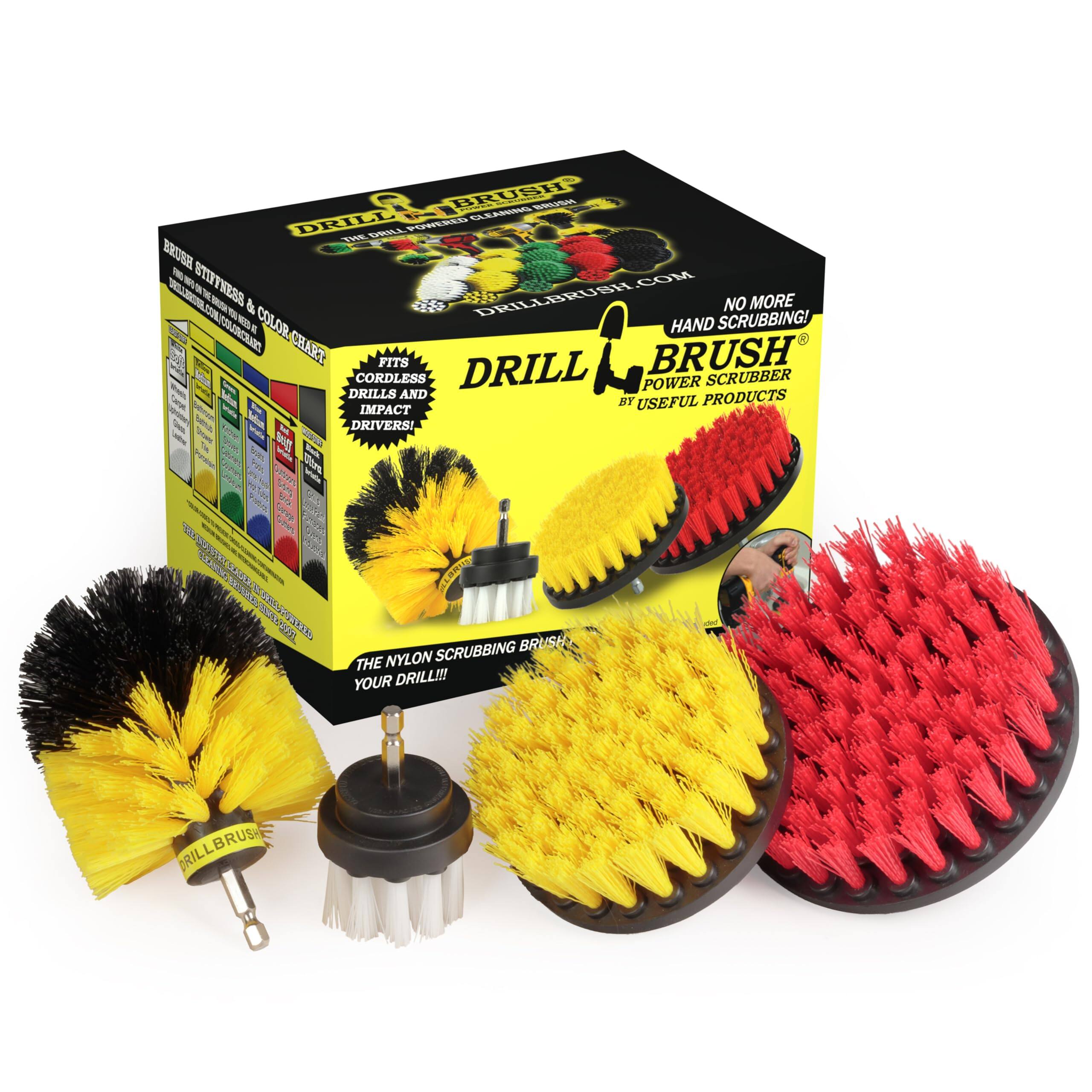 BRUSH DRILL CEES T OVS WL BRI - COM  BEU I  CR 2 - & DRILLBRUSH NO MORE HAND SCRUBBING!  A E A COLOR HAND CHART FITS BRUSH M CORDLESS DRILL POWER SCRUBBER DRILLS AND PRODUCTS BY USEFUL IMPACT DRIVERSI - M Se - CltrE Oti Ta B  Soep E CA N E 1 L . S CLRMIT E NS SRL 203 SCRUBBING BRUSH THE NYLON YOUR DRILL!!! RILLBRUSH