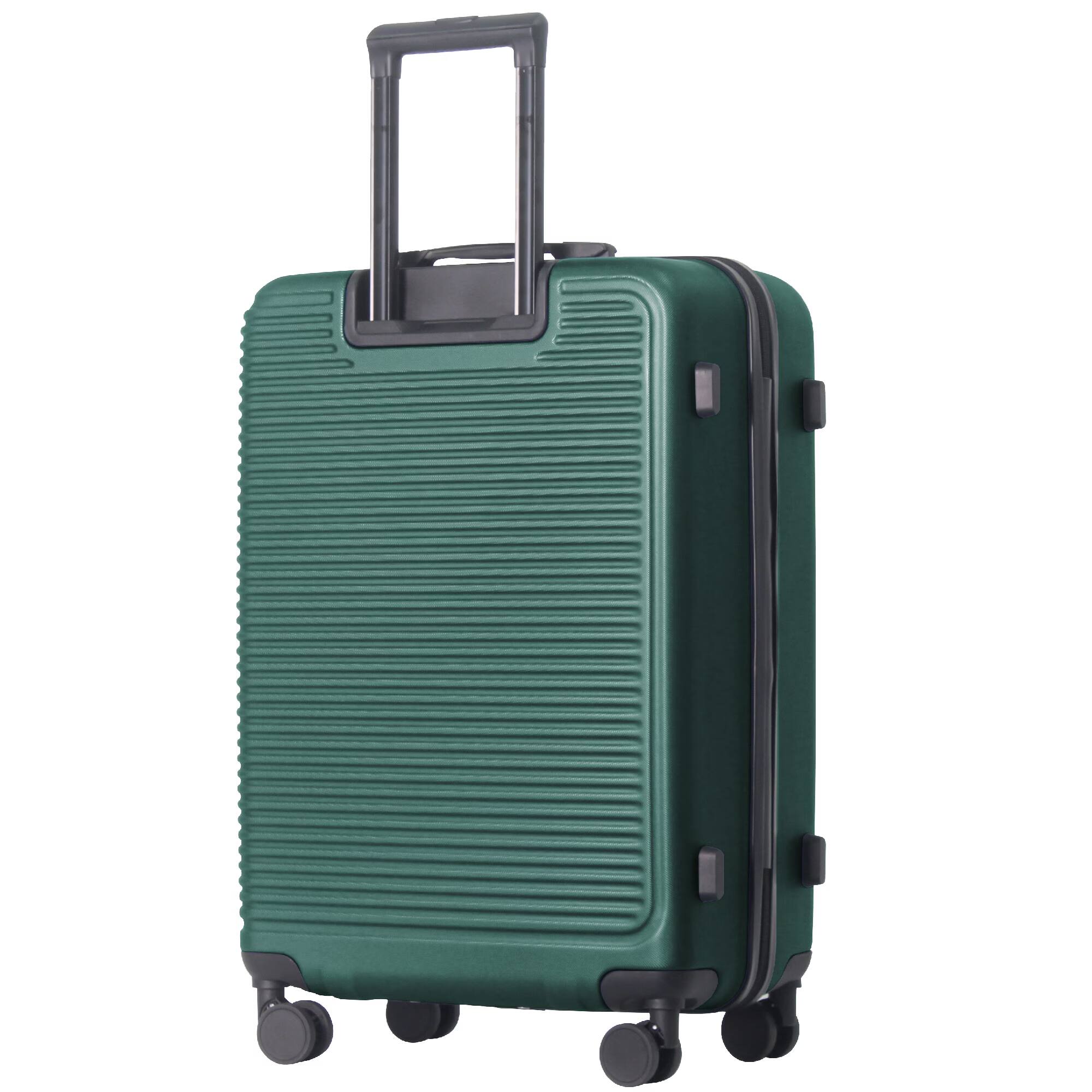 Alt View 7. Bestier - 3-Piece ABS Hardshell Luggage Set (20”/24”/28”) with Spinner Wheels, TSA Lock & Lightweight Design - Dark Green.