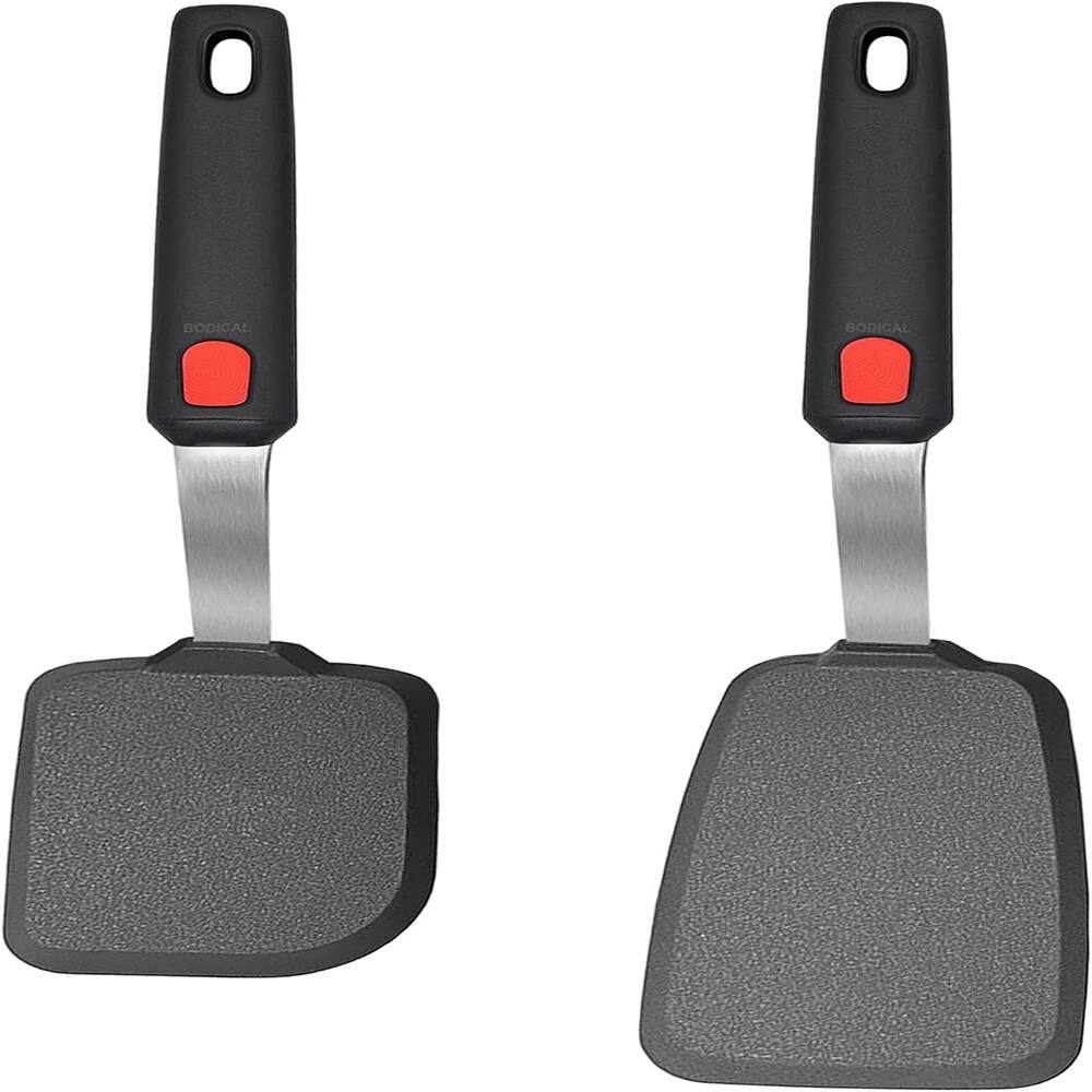 RTMB - 2-PACK Silicone Spatula Turner, 600°F Heat Resistant Kitchen - Black