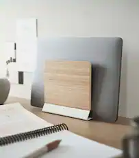 Front. Yamazaki Home - Slim Laptop Stand - Ash.