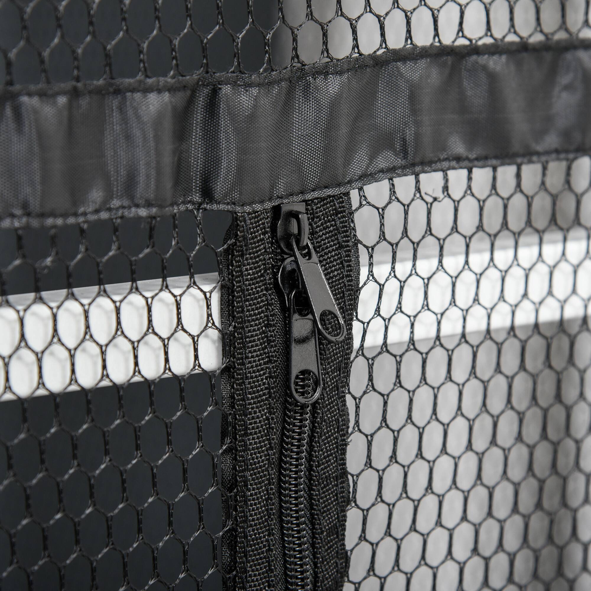 Alt View 4. Pawhut - 79"H Cat House Kitten Enclosure Mesh Playpen Steel Frame with 3 Platforms, 2 Doors, 4 Sandbags for Stability.