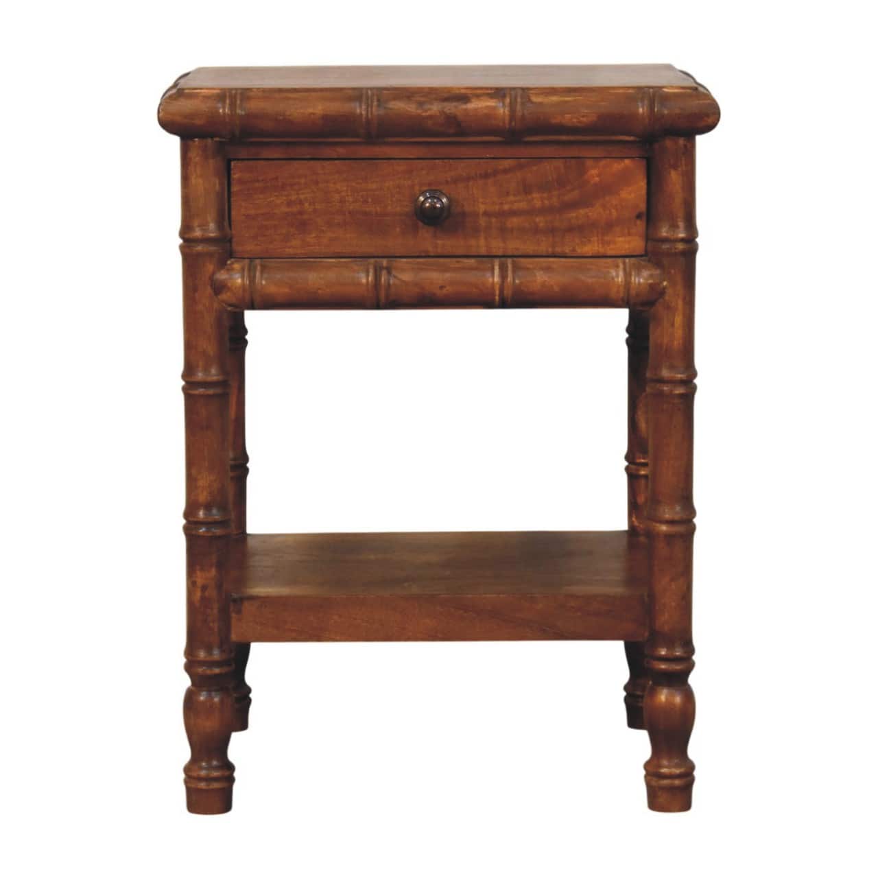 Artisan Furniture - Solid Wood Bamboo Heritage Bedside Table - Brown