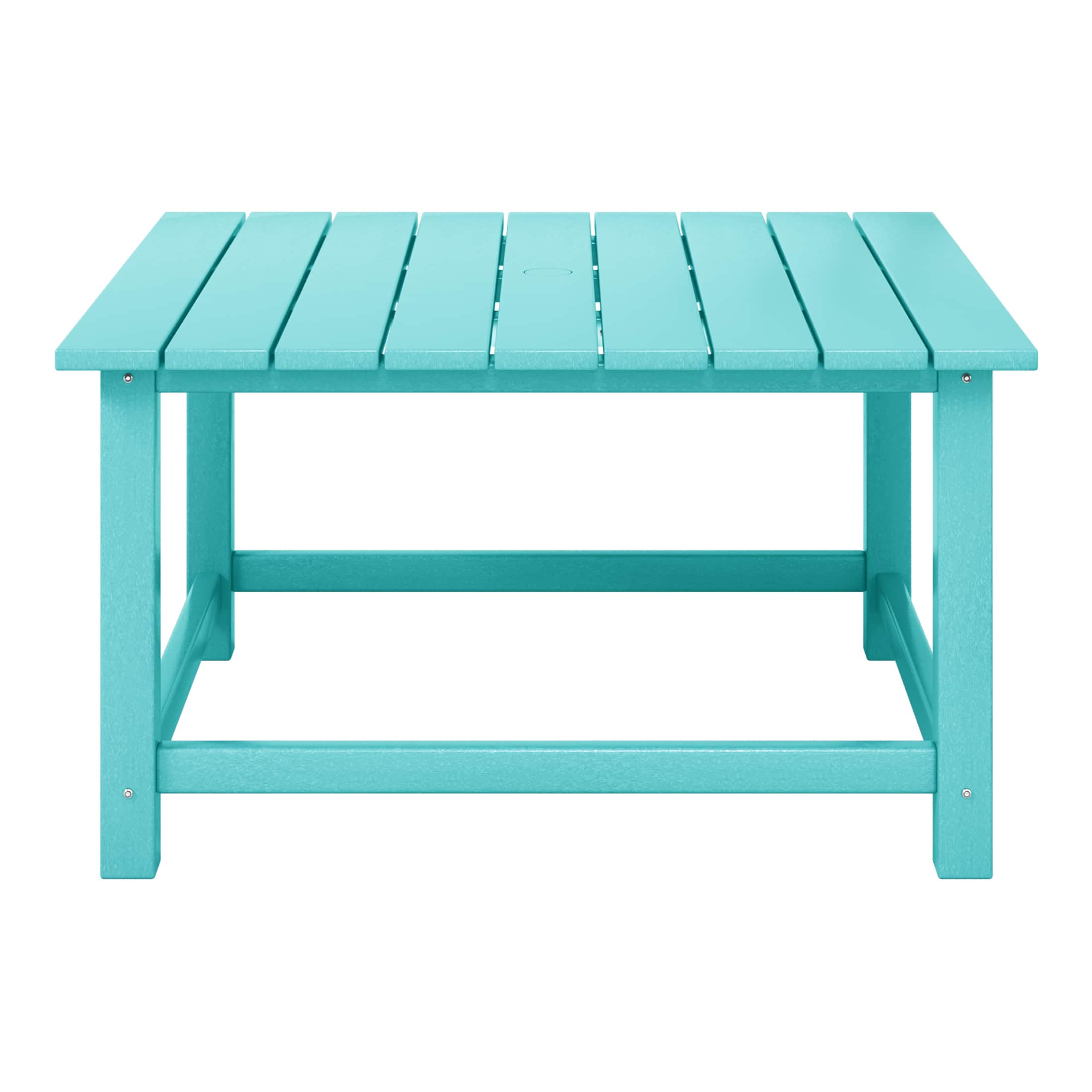 WestinTrends - Malibu Low Outdoor HDPE Square Patio Coffee Table - Turquoise price history on PriceWatchPro
