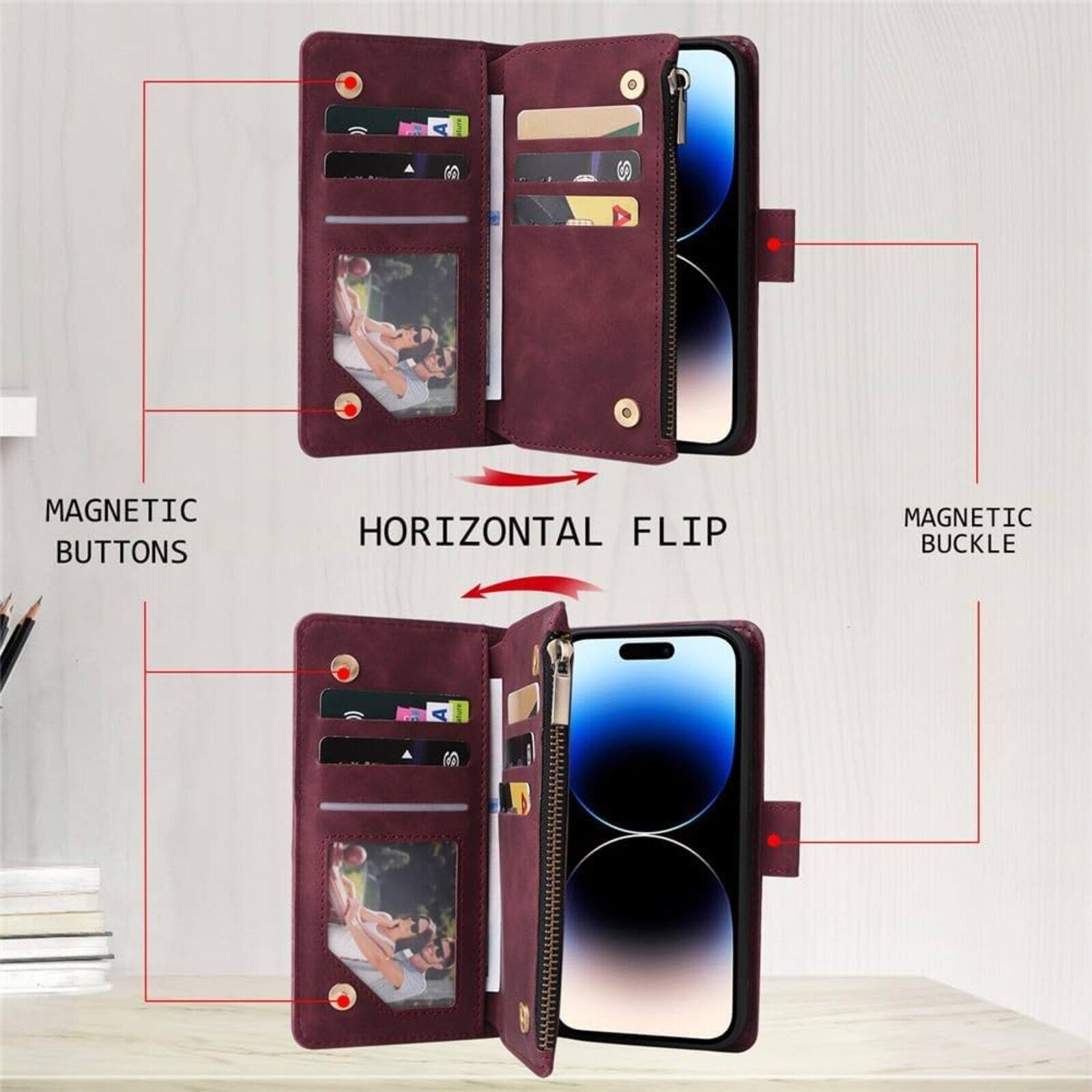 MAGNETIC BUTTONS  
HORIZONTAL FLIP  
MAGNETIC BUCKLE