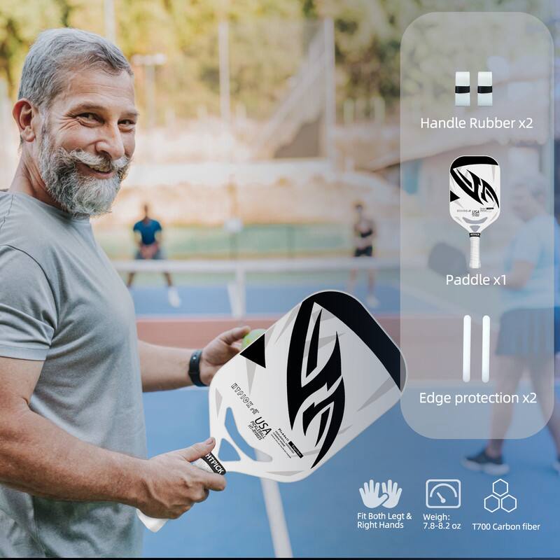 - Handle Rubber x2
- Paddle x1
- Edge protection x2
- Fit Both Left & Right Hands
- Weight: 7.8-8.2 oz
- T700 Carbon fiber