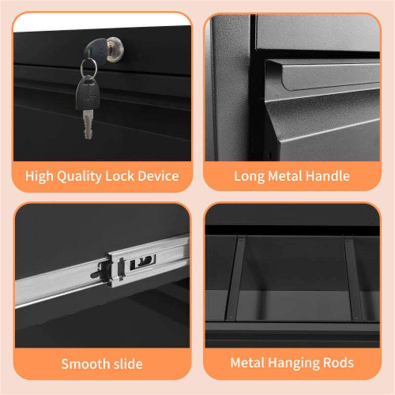 High Quality Lock Device  
Long Metal Handle  
Smooth Slide  
Metal Hanging Rods