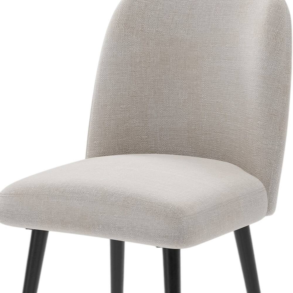 Alt View 1. Hivvago - Hivvago Set of Two Upholstered Fabric Dining Side Chairs - Beige.