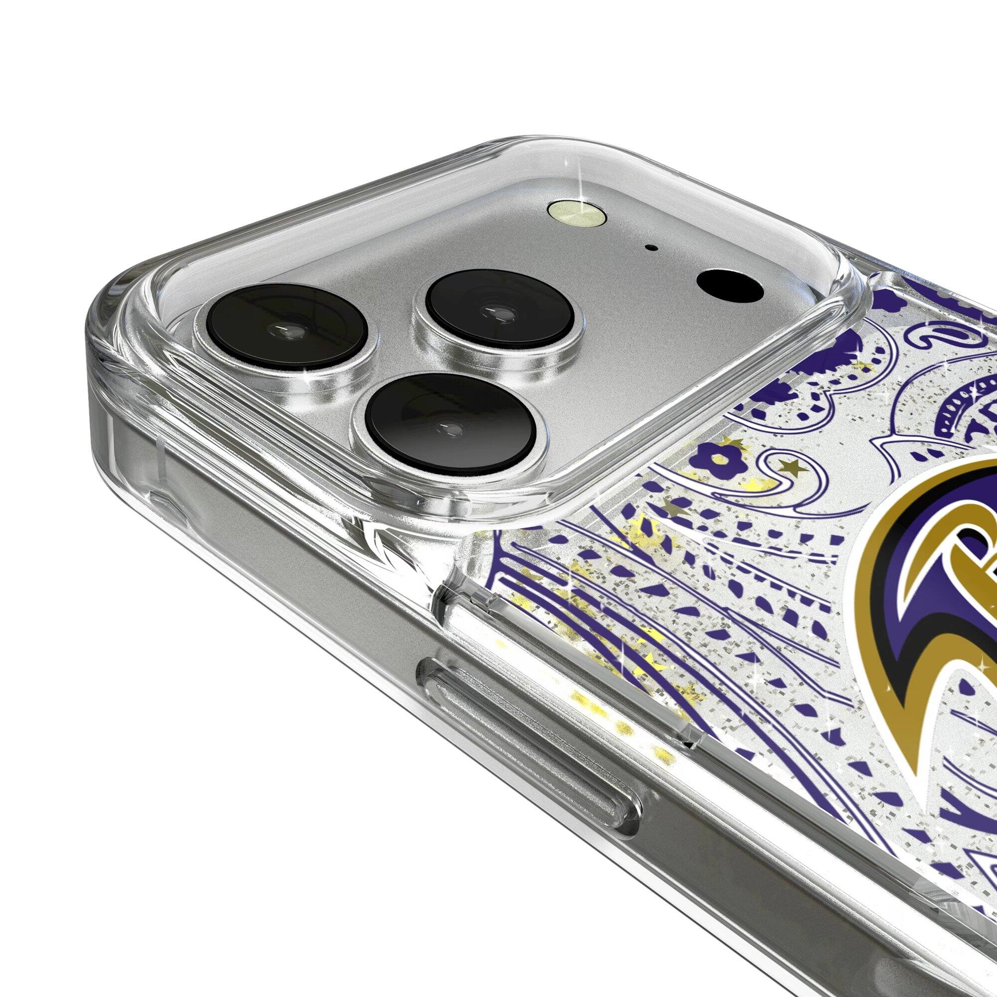 Alt View 2. Keyscaper - Baltimore Ravens iPhone Paisley Design Glitter Case - 15 - Multicolor.