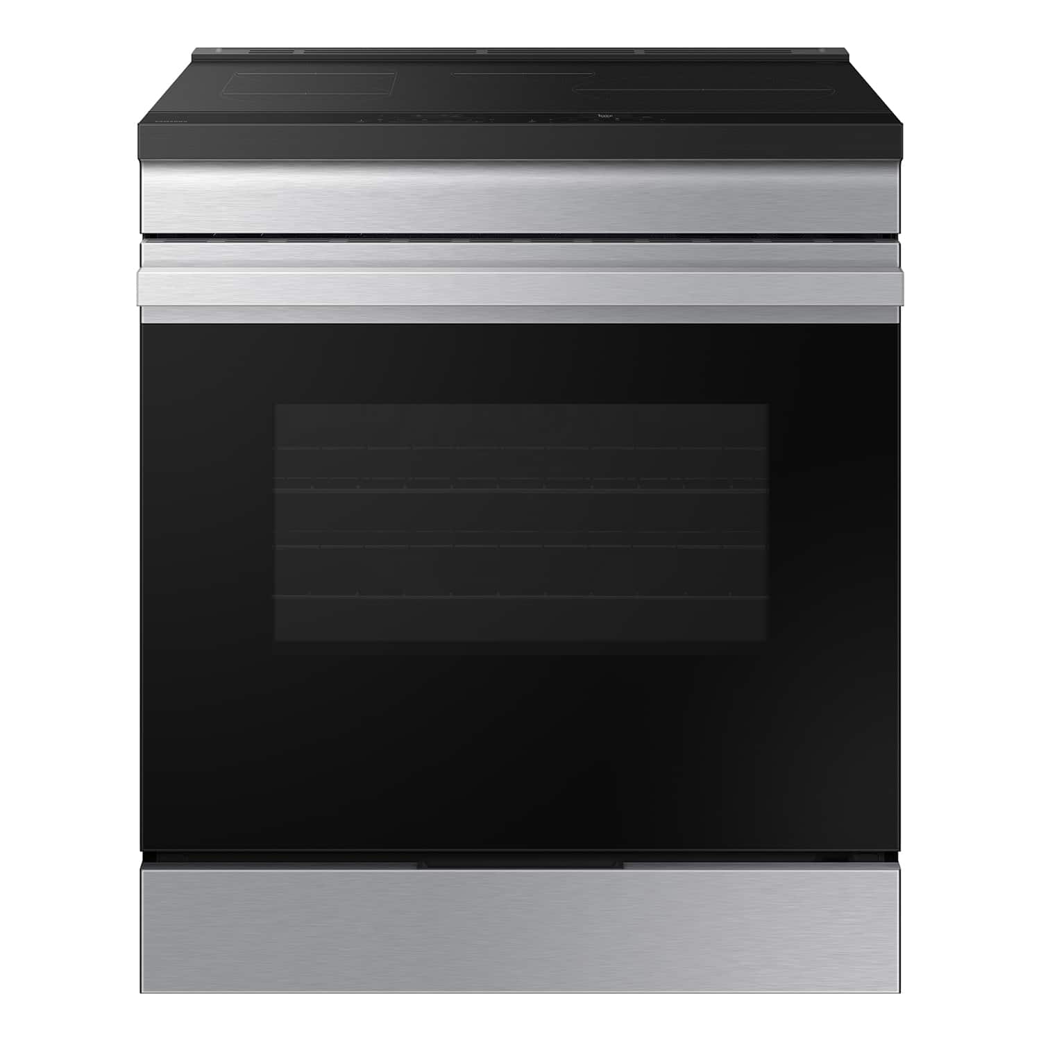 Samsung - Bespoke 6.3 Cu. Ft. Slide-In Electric Induction Range with Air Fry - Stainless Steel - Front_Zoom
