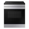 Front. Samsung - Bespoke 6.3 Cu. Ft. Slide-In Electric Induction Range with Air Fry - Stainless Steel.